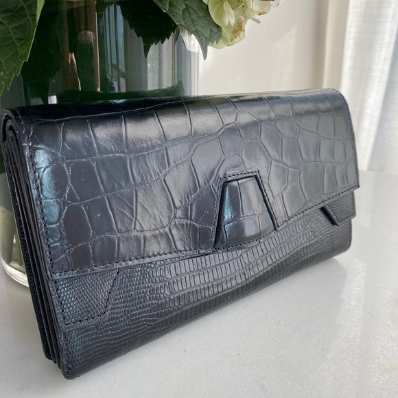 Alexander Wang Croc embossed clutch - Picture 1 of 5